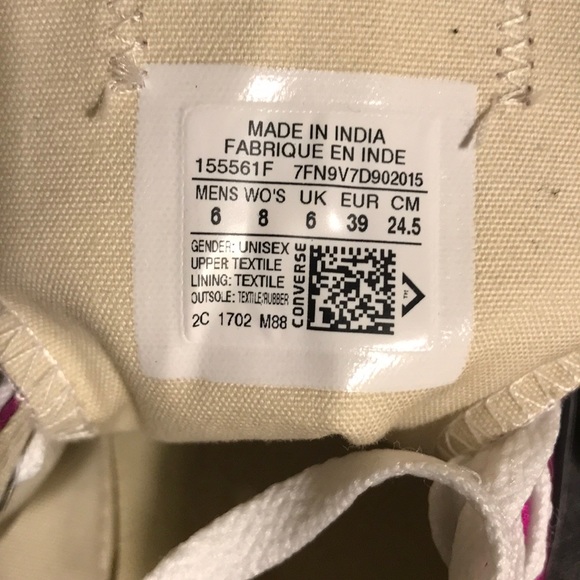 NWT Converse Ctas OX Magenta Glow WMNS AUTHENTIC - Picture 8 of 8
